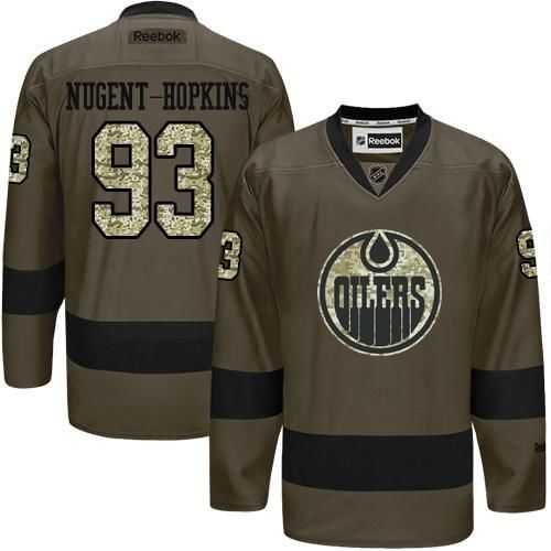 Glued Edmonton Oilers #93 Ryan Nugent-Hopkins Green Salute to Service NHL Jersey,We sell and wholesale Glued Edmonton Oilers #93 Ryan Nugent-Hopkins Green Salute to Service NHL Jersey on line form chian!